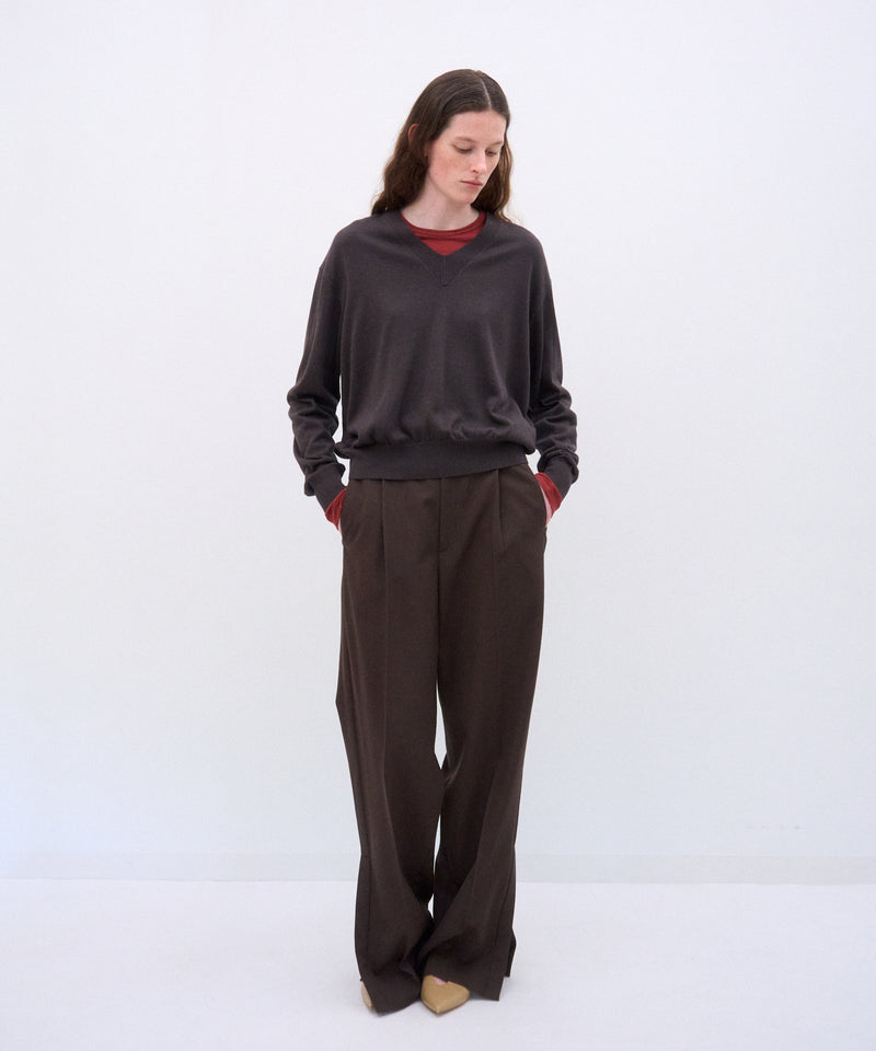 WOOL GABARDINE | PIN TUCK PNATS – ATON | エイトン