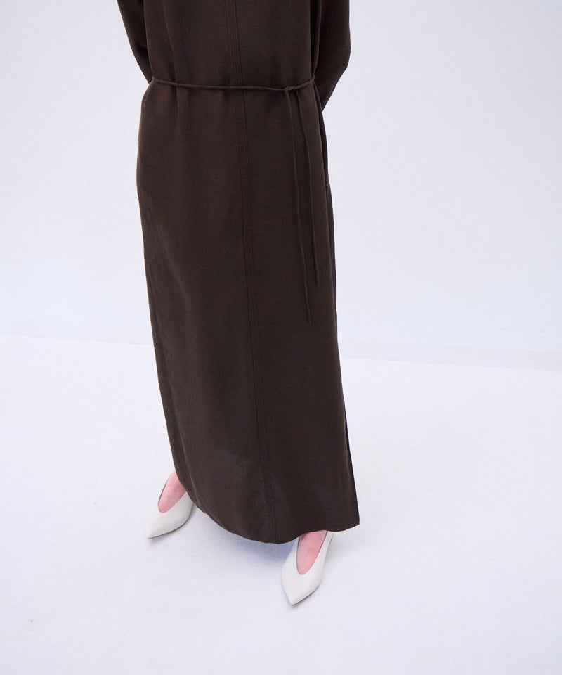 FIBRIL SILK TAFTA | CREW NECK DRESS – ATON | エイトン