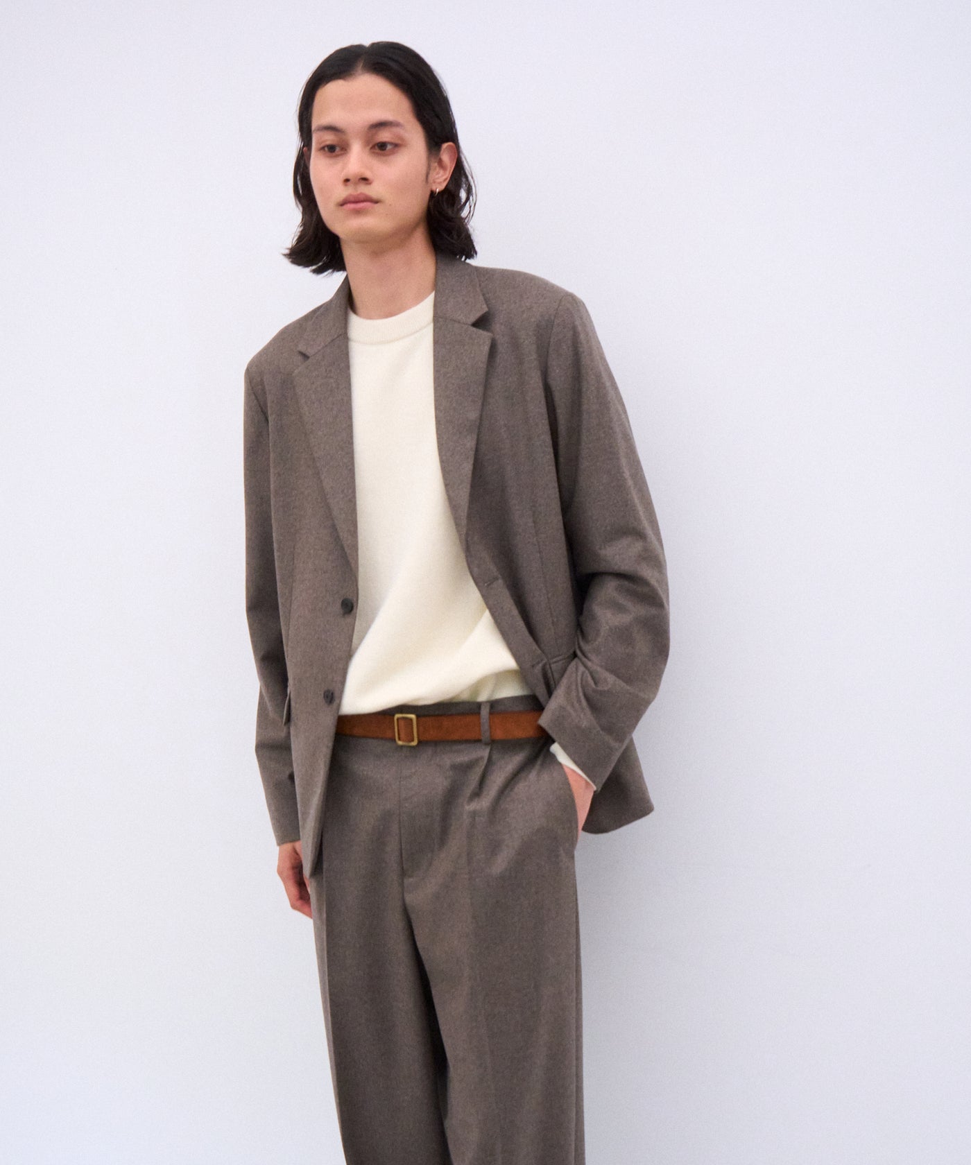 MERINO COLLEGE FLANNEL | TAILORED JACKET – ATON | エイトン