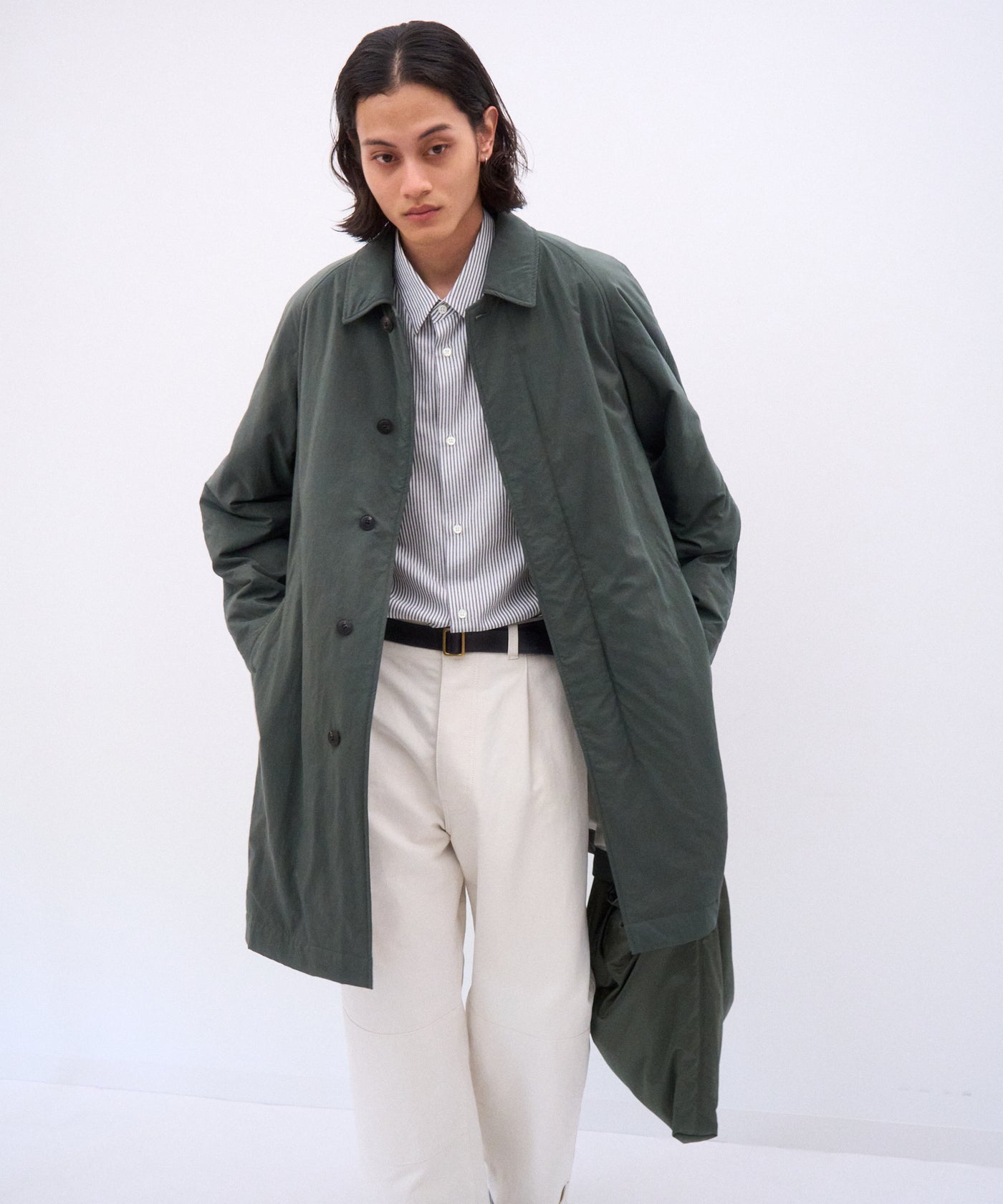 FIBRIL NYLON SATIN | BALMACAAN COAT – ATON | エイトン