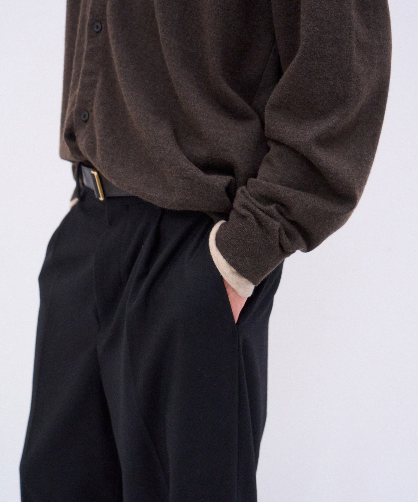 COTTON YAK KNIT | POLO CARDIGAN – ATON | エイトン