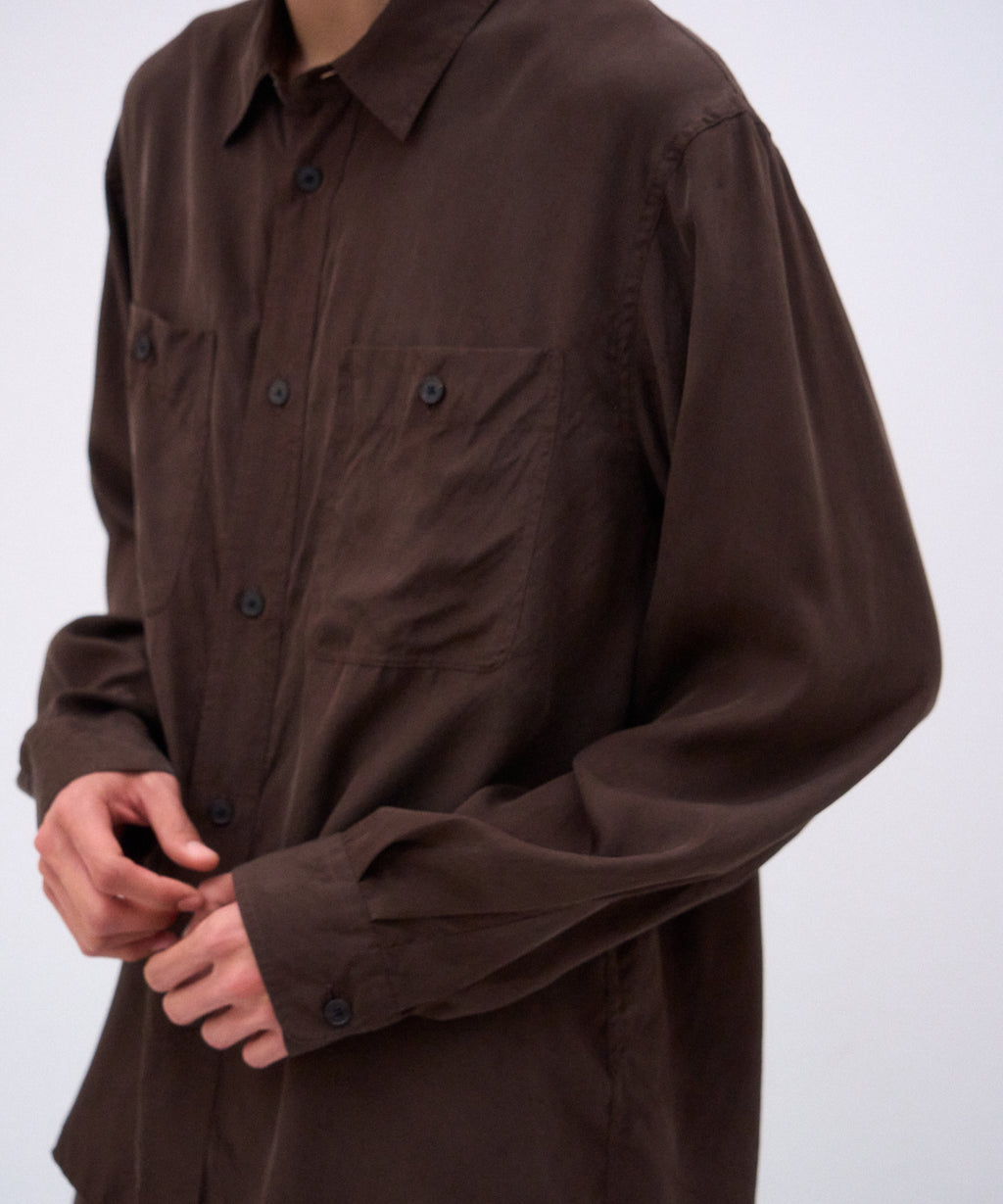 FIBRIL SILK TAFTA | WORK SHIRT – ATON | エイトン