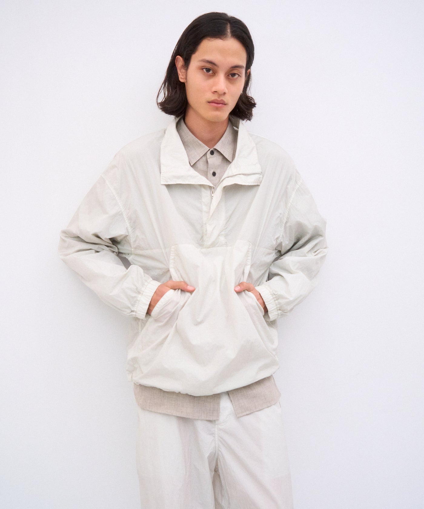 HAND DYED NYLON | STAND PULLOVER – ATON | エイトン