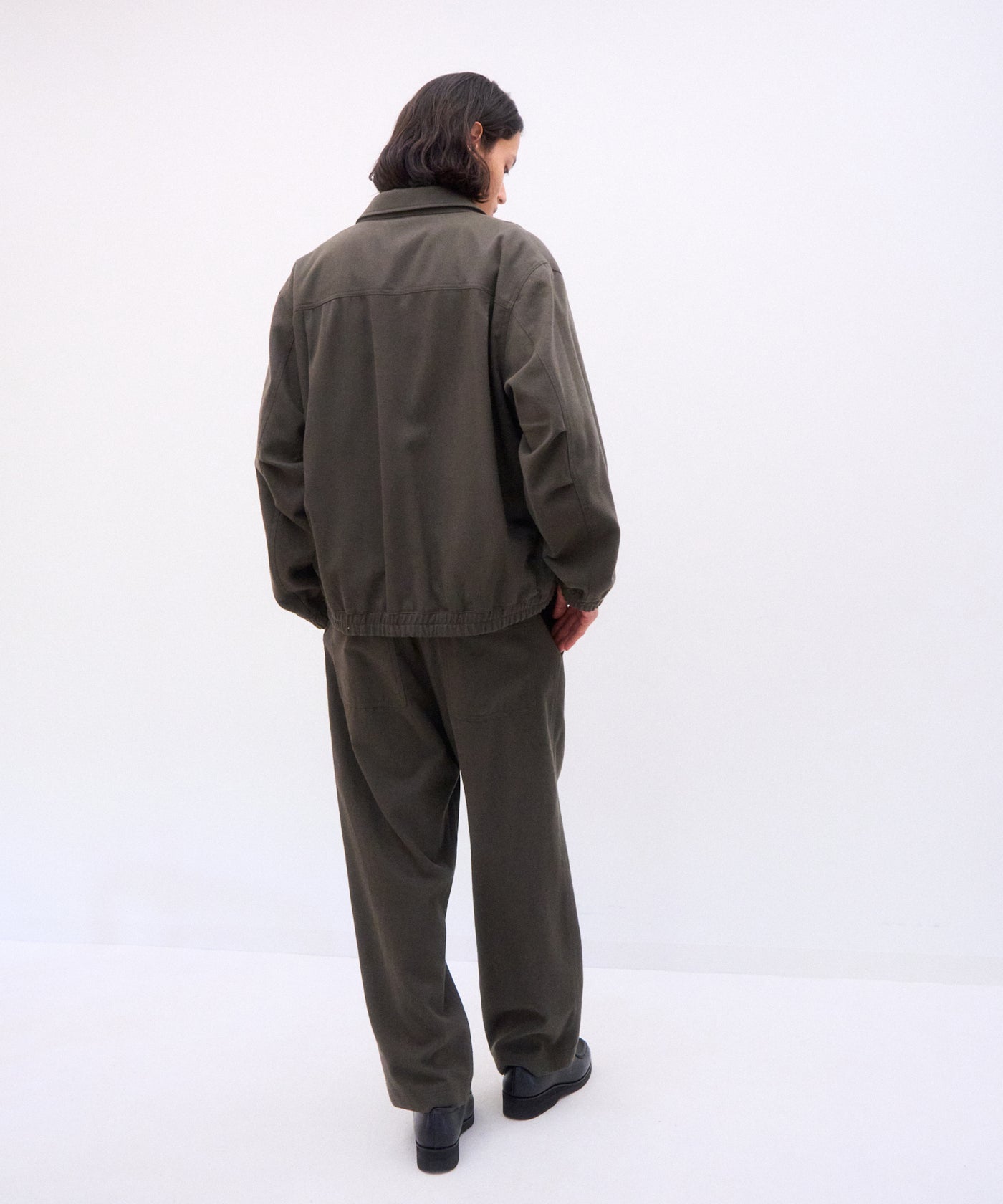 WOOL COTTON KERSEY | WORK JACKET – ATON | エイトン