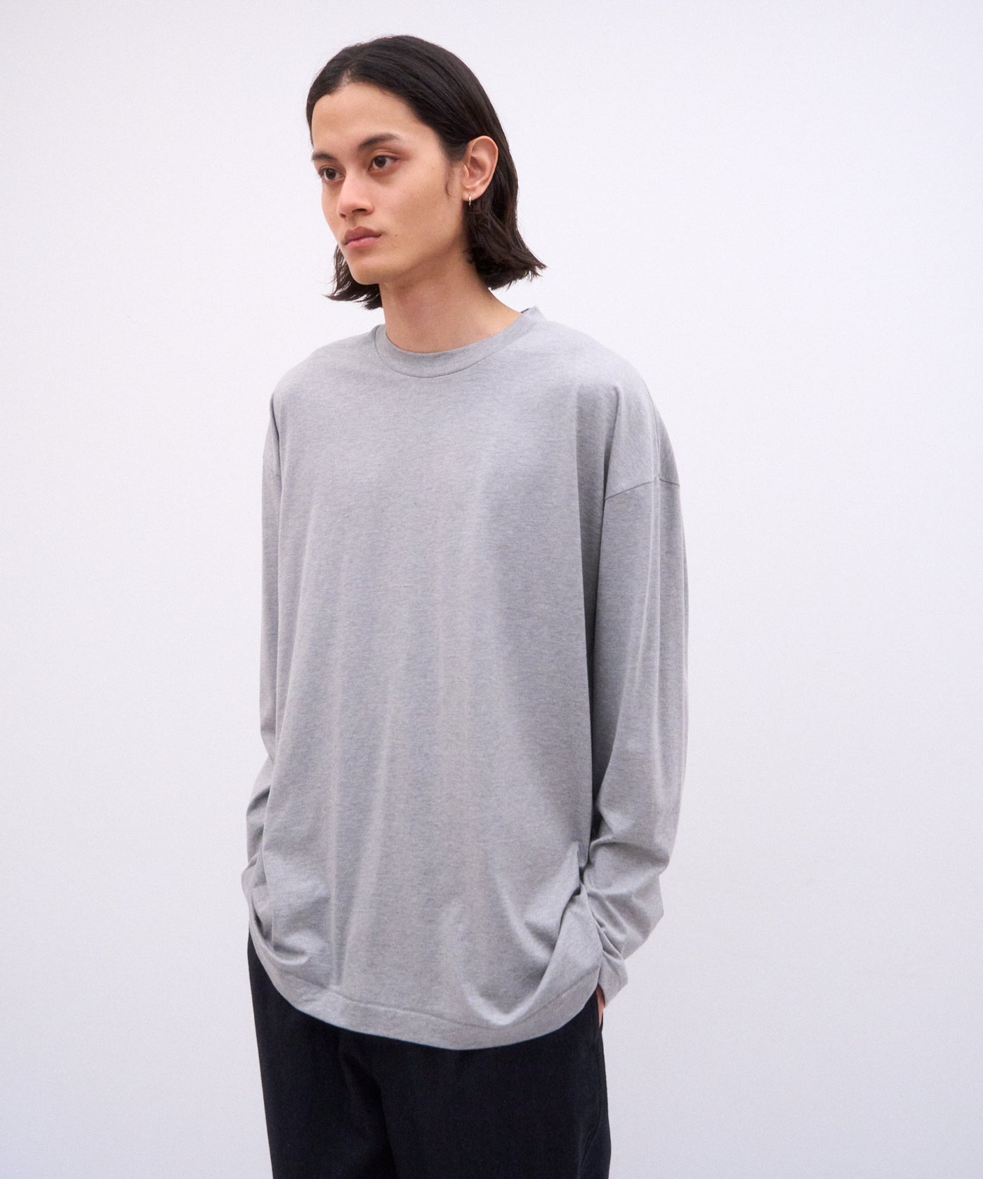 SUVIN60/2 | OVERSIZED LONG SLEEVE T-SHIRT – ATON | エイトン