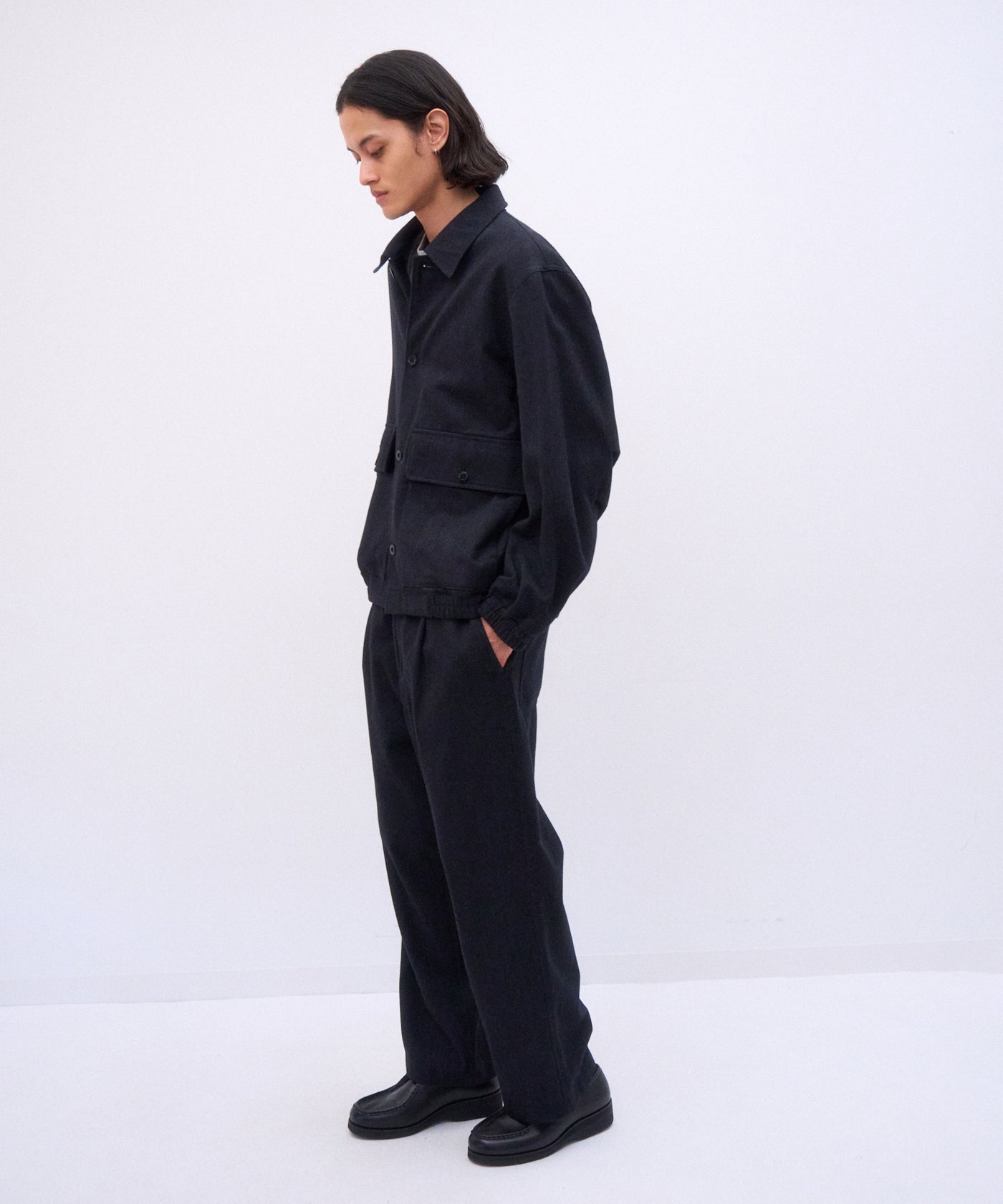 WOOL COTTON KERSEY | WORK JACKET – ATON | エイトン