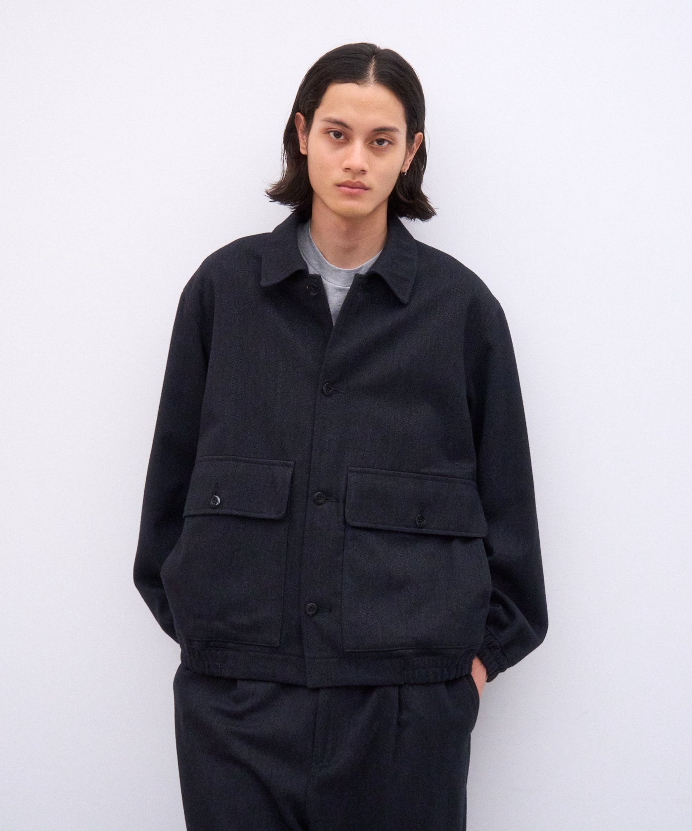 WOOL COTTON KERSEY | WORK JACKET – ATON | エイトン