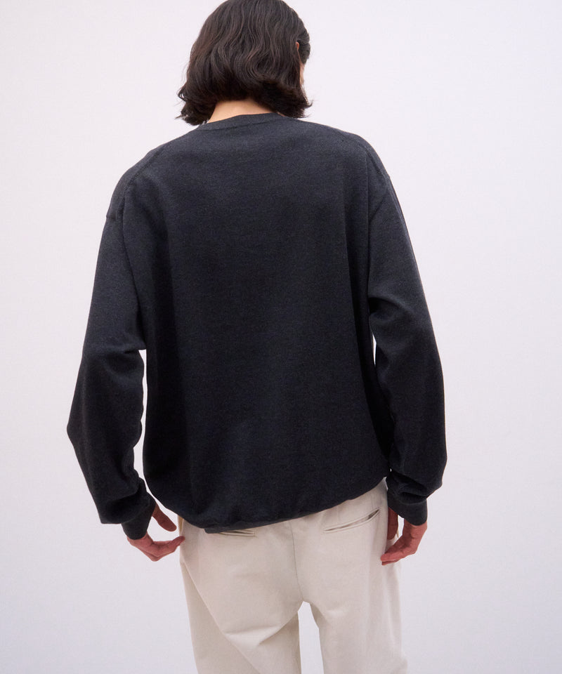 COTTON CASHMERE JACQUARD | CREW NECK SWEATER – ATON | エイトン