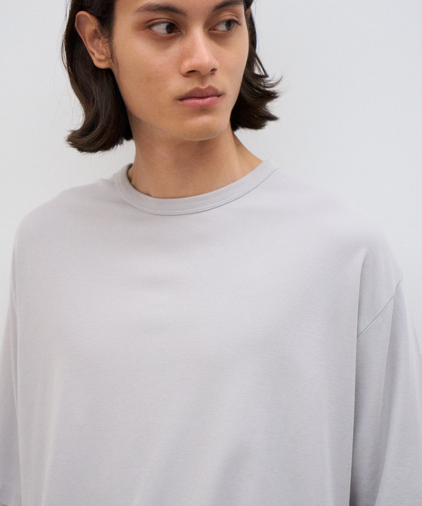 ATON FRESCA SMOOTH Tシャツ チャコールグレー 04 80/ FRESCA SMOOTH