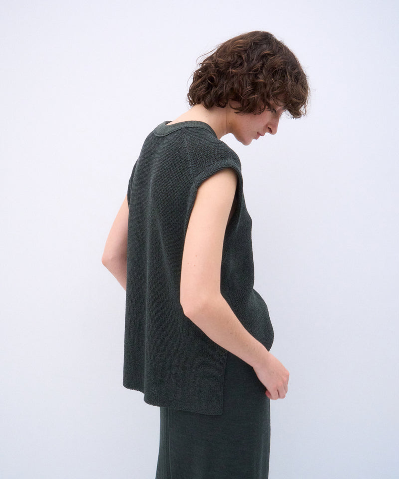 WOOL COVER | CREW NECK VEST – ATON | エイトン