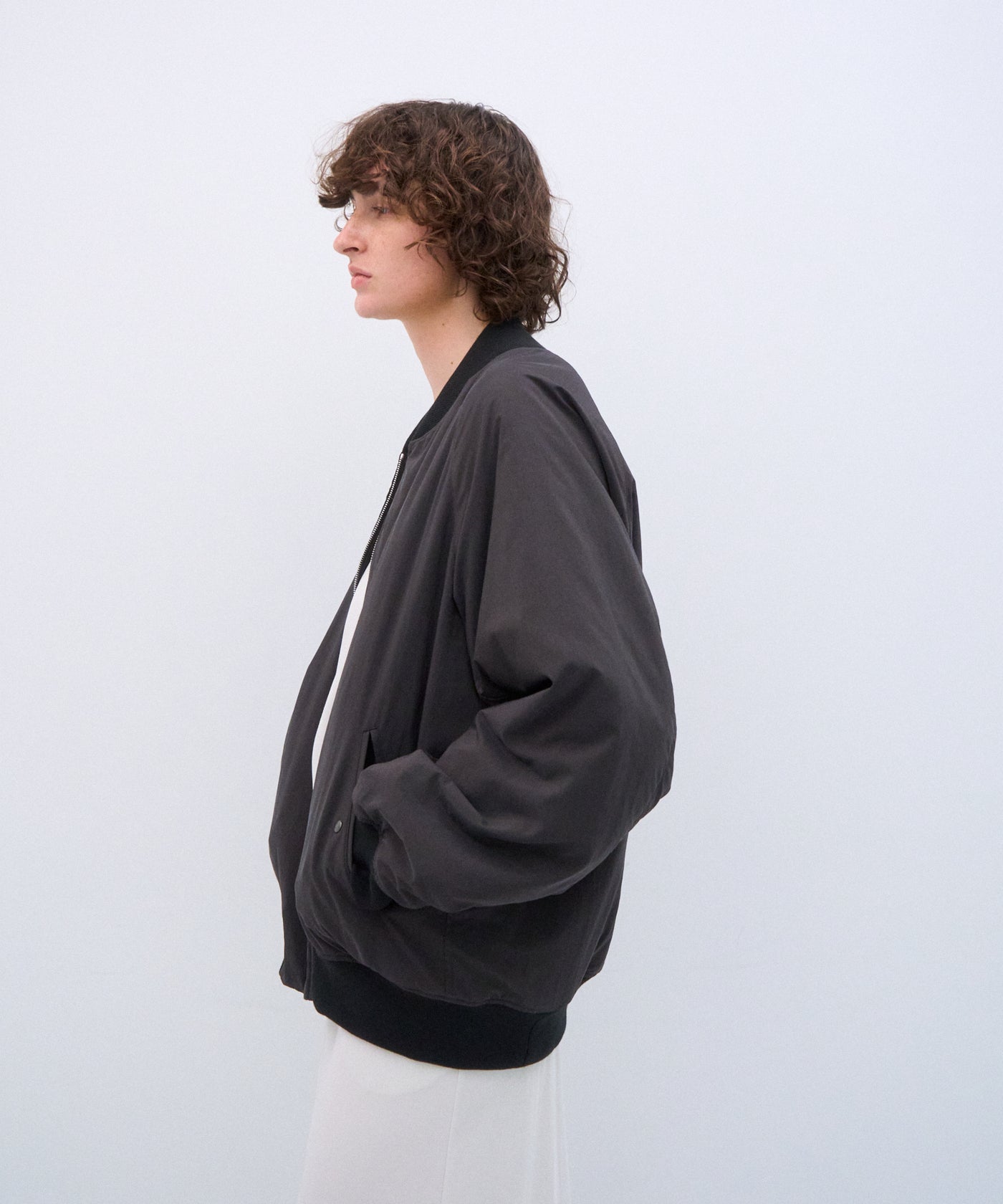 FIBRIL NYLON SATIN | FLIGHT JACKET – ATON | エイトン
