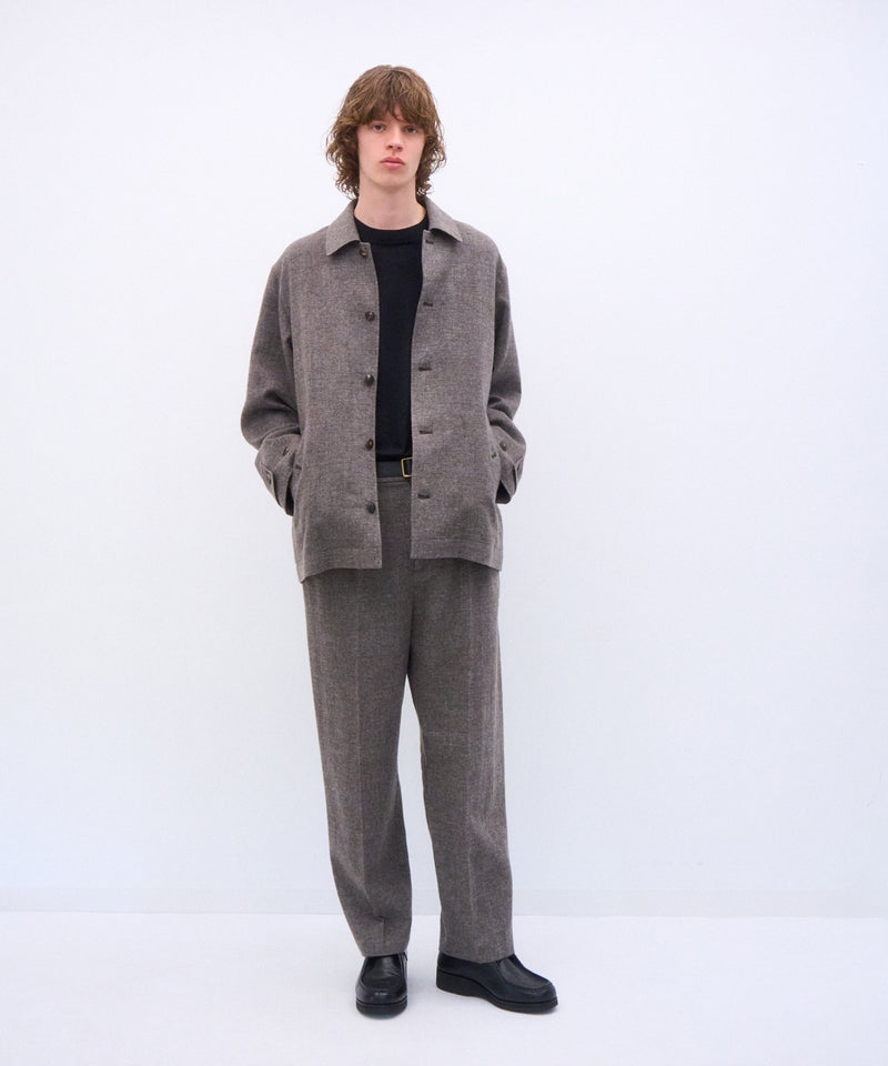 LINEN WOOL TWEED | LOOSE FIT PANTS – ATON | エイトン