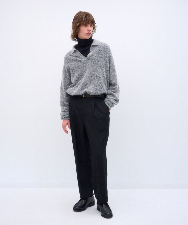 MOHAIR SHORT FUR | SKIPPER POLO SWEATER – ATON | エイトン