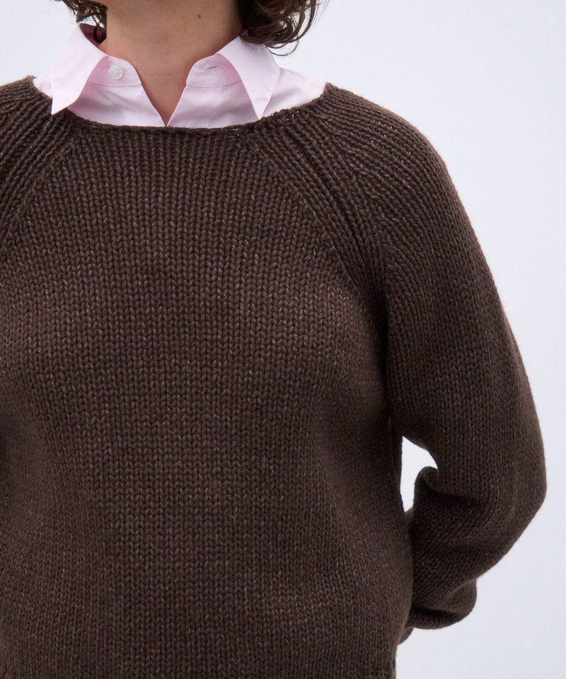 FELTED YARN | CREW NECK SWEATER – ATON | エイトン