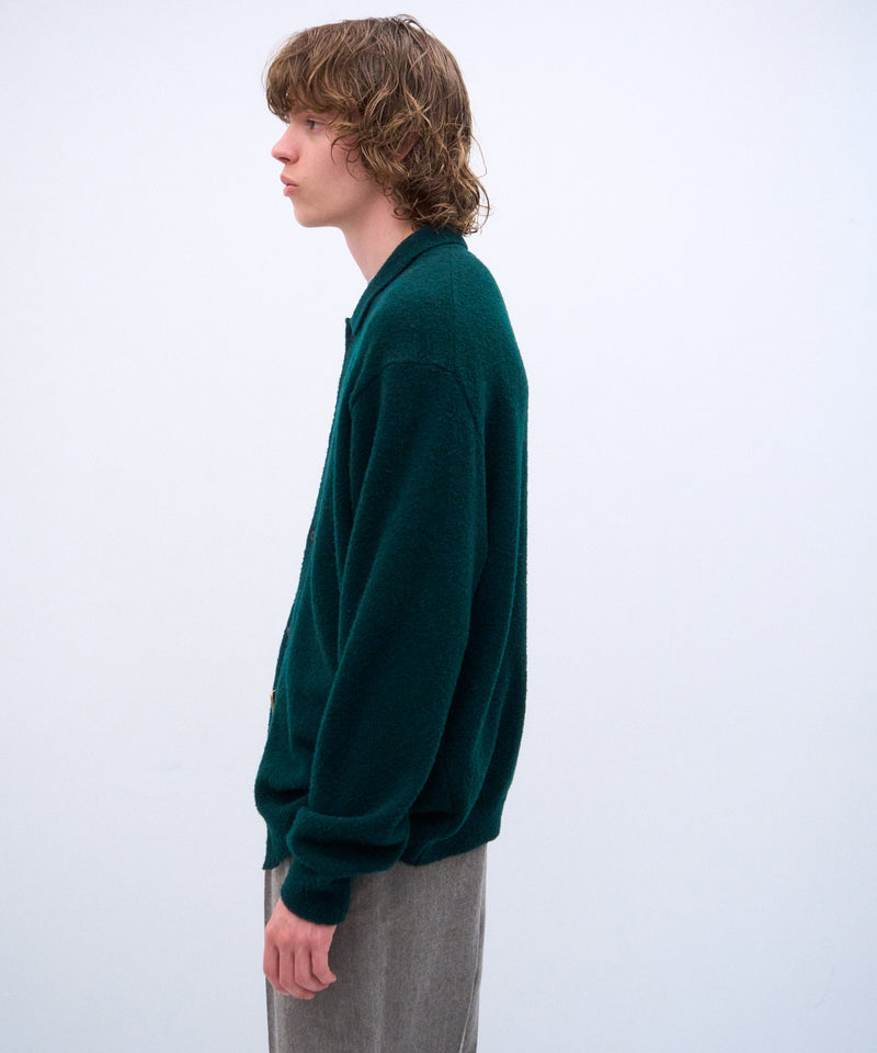 WOOL MINI BOUCLE | POLO CARDIGAN – ATON | エイトン