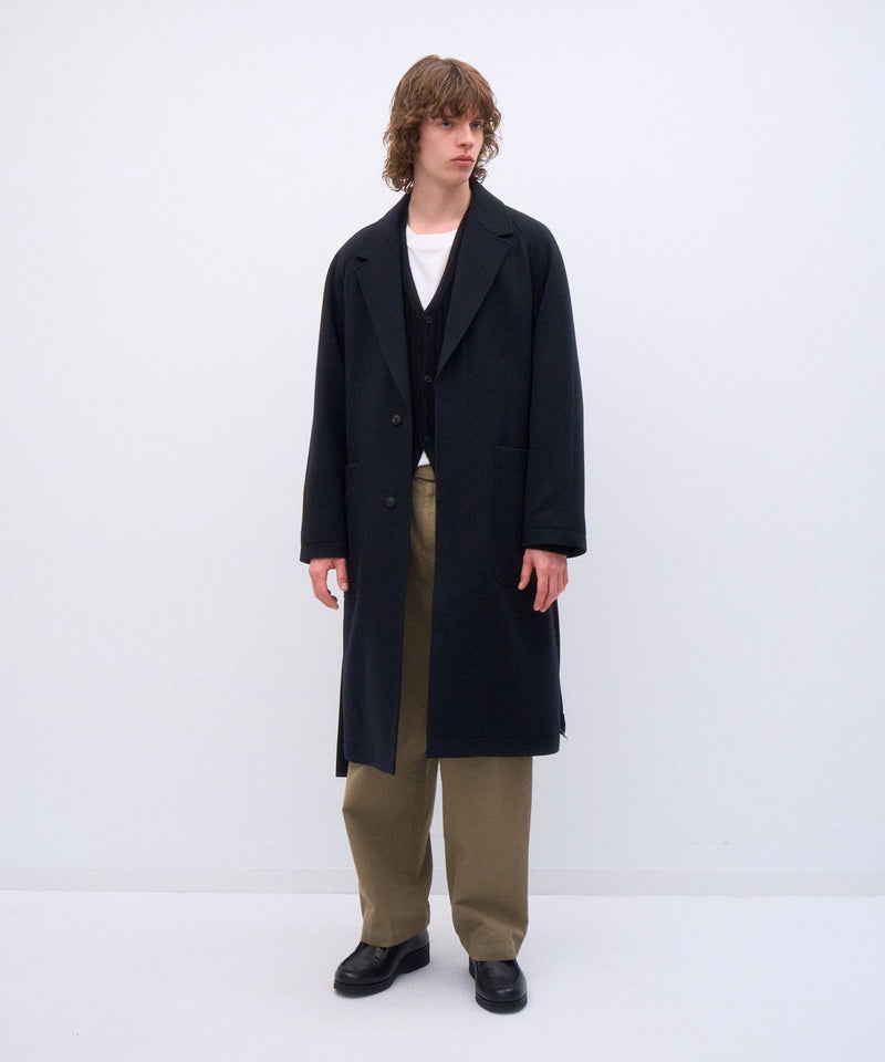 SUPER 160S DOUBLE SAXONY | CHESTER FIELD COAT – ATON | エイトン
