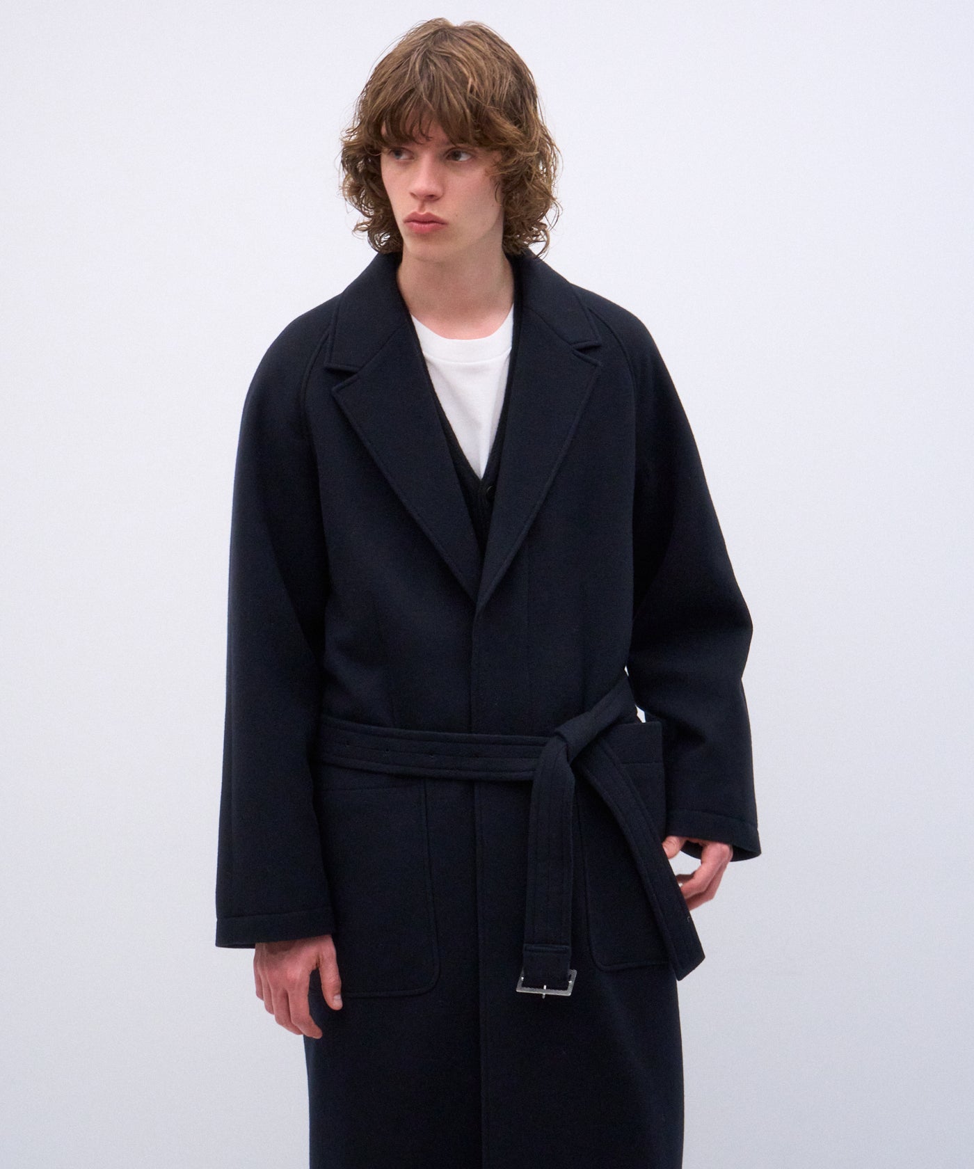 SUPER 160S DOUBLE SAXONY | CHESTER FIELD COAT – ATON | エイトン