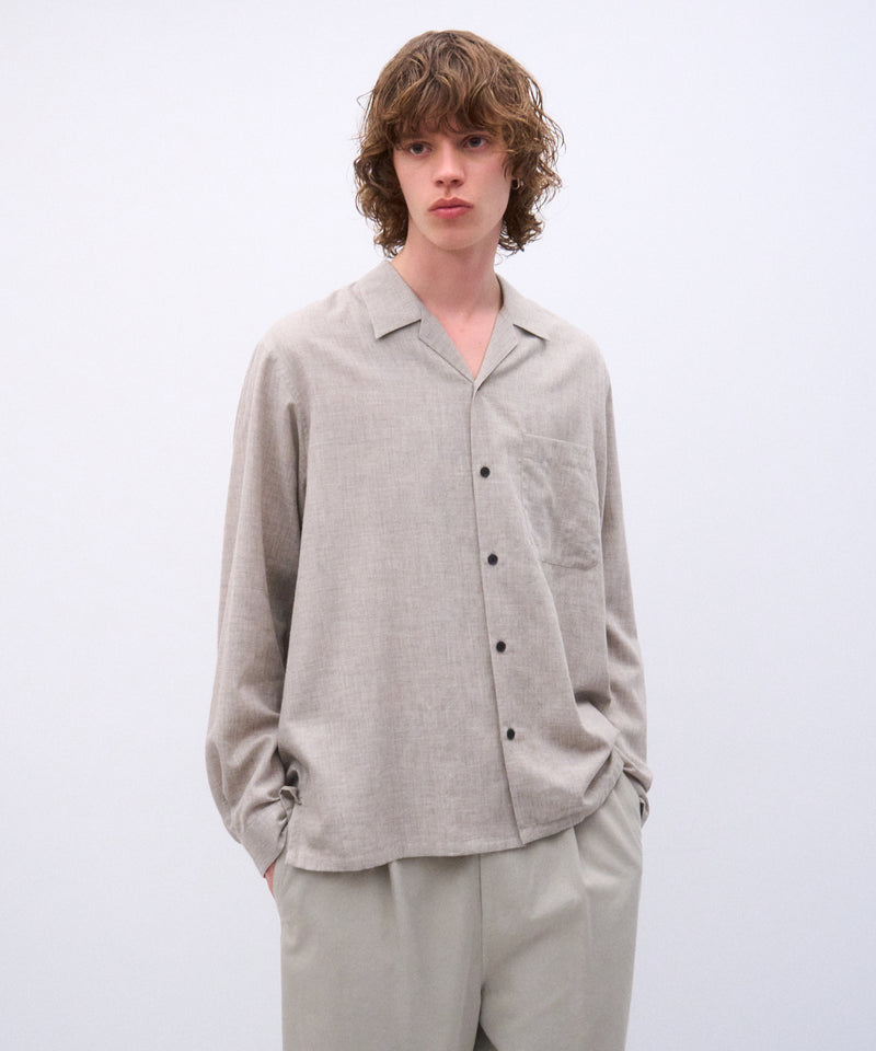 COTTON YAK VIERA | OPEN COLLAR SHIRT – ATON | エイトン