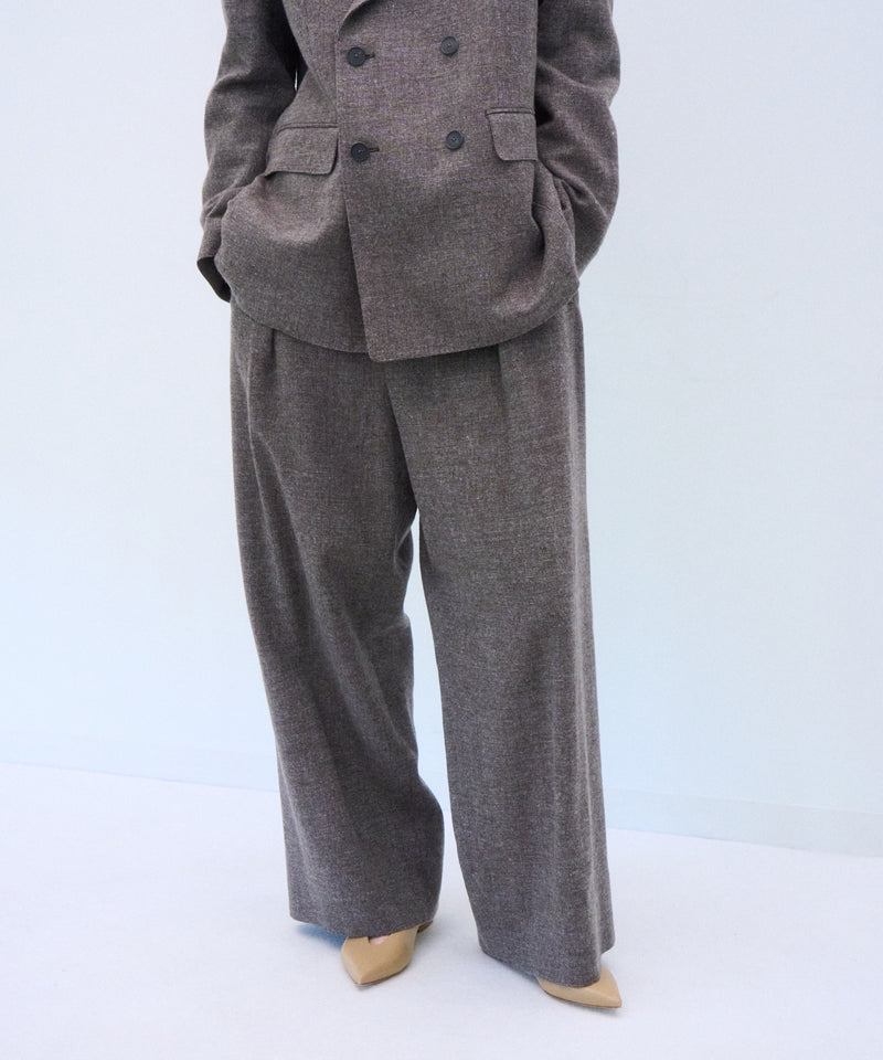 LINEN WOOL TWEED | LOOSE FIT PANTS – ATON | エイトン