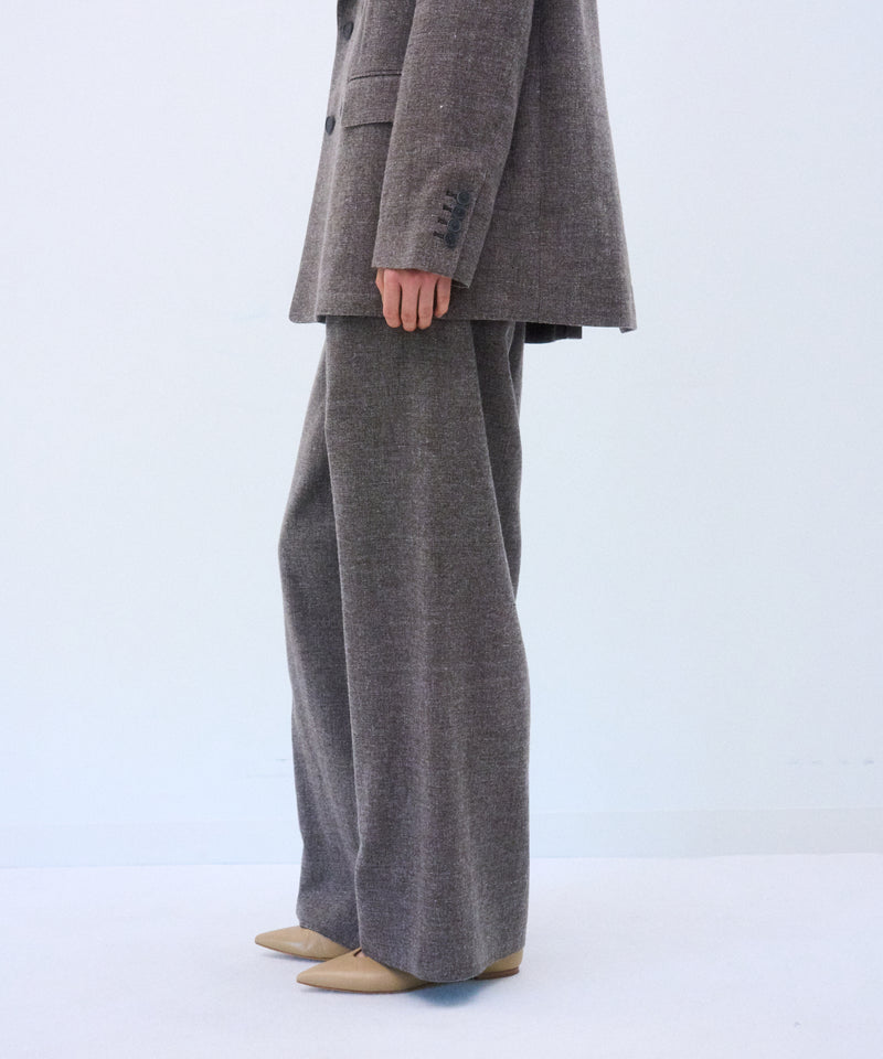 LINEN WOOL TWEED | LOOSE FIT PANTS – ATON | エイトン