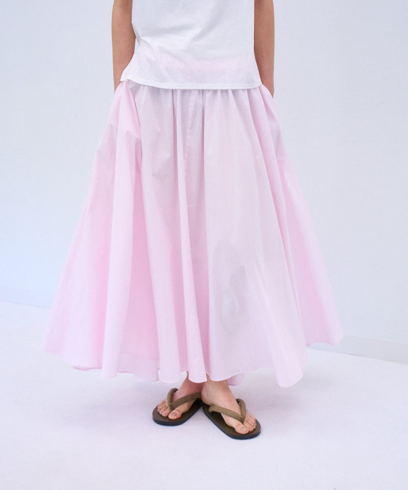 NATURAL DYED COTTON LAWN | GATHERED SKIRT – ATON | エイトン