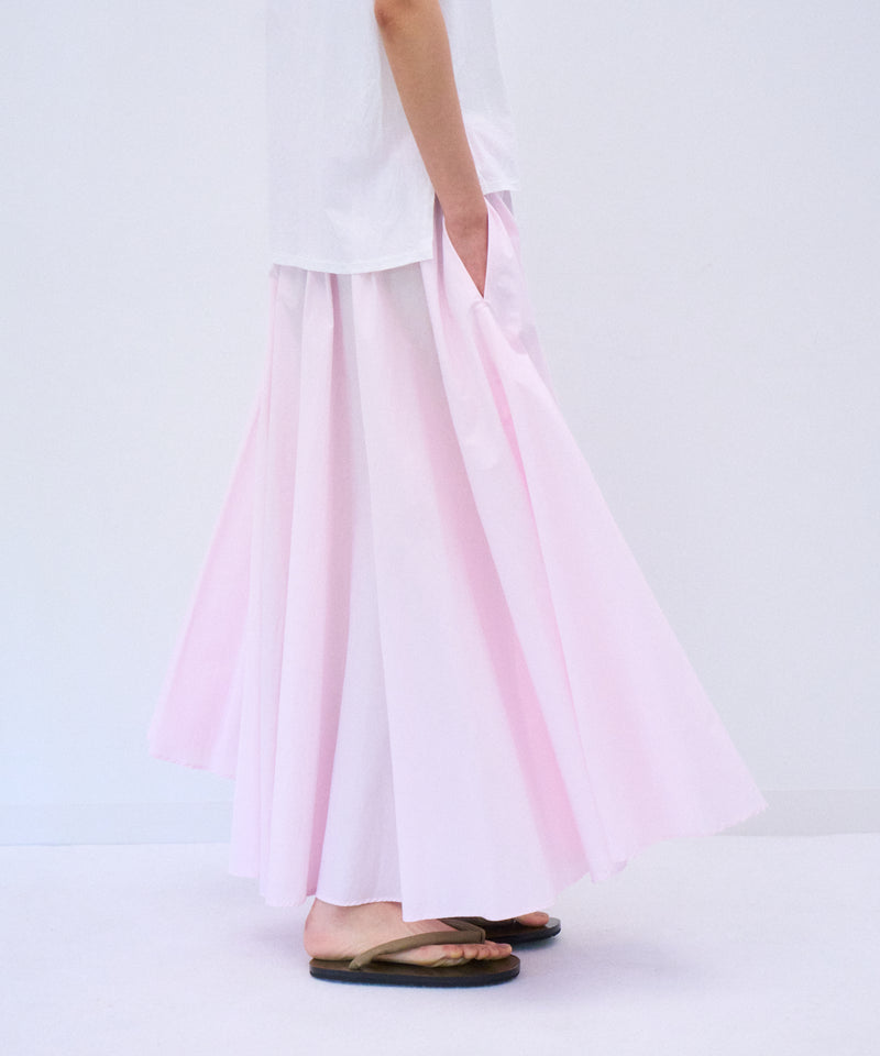 NATURAL DYED COTTON LAWN | GATHERED SKIRT – ATON | エイトン