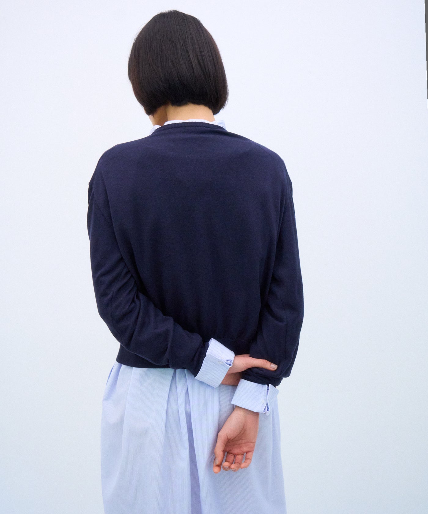 SILK SUEDE KNIT | CREW NECK SWEATER – ATON | エイトン