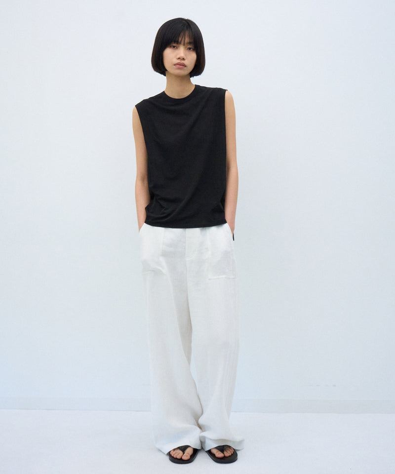 SHRINK FRESCA JERSEY | SLEEVELESS PULLOVER – ATON | エイトン