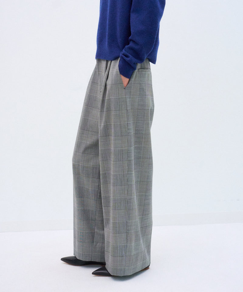 yinyang ハンドウーブントップ　グレー TECHNO WOOL | WIDE EASY PANTS – ATON | エイトン