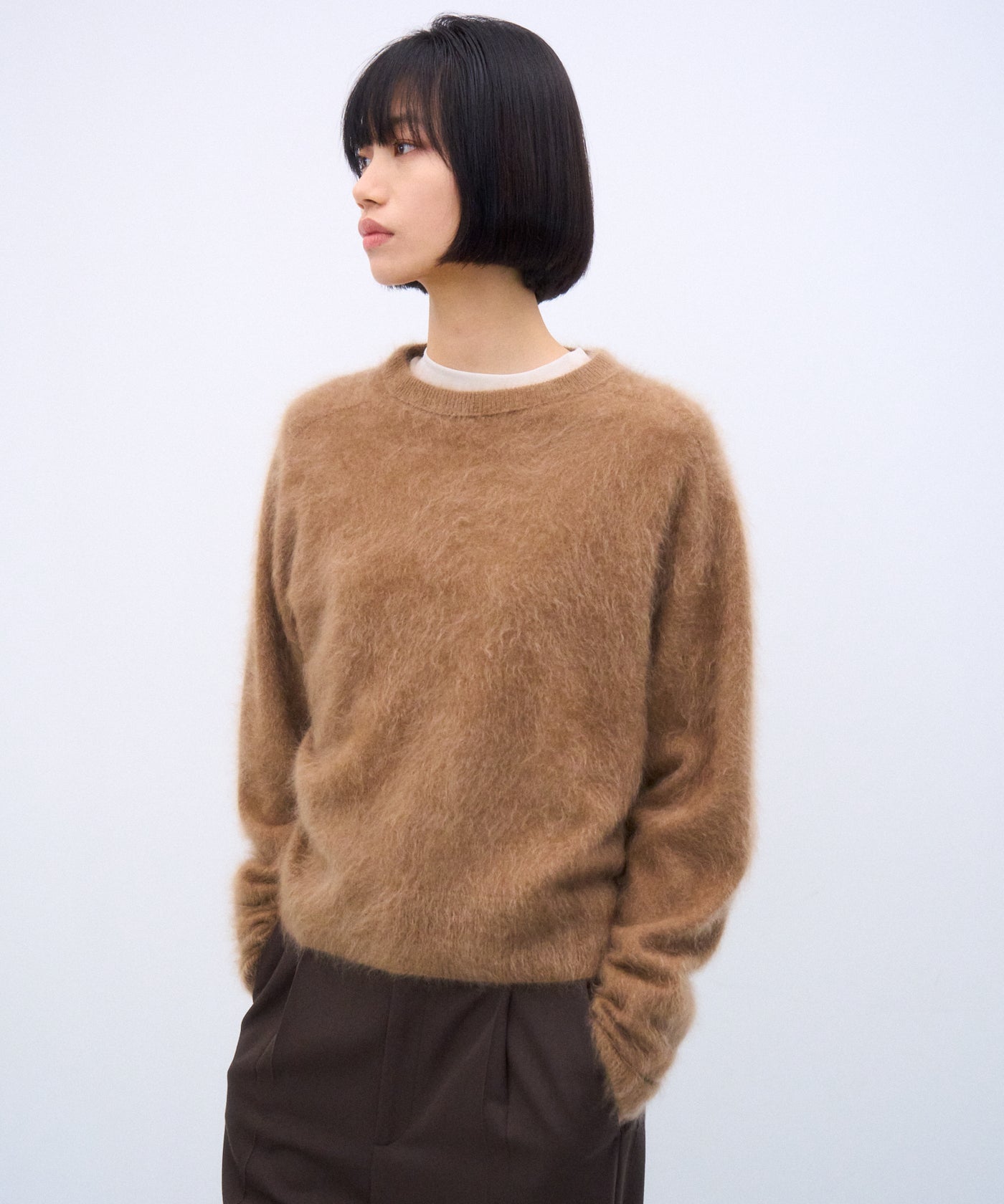 ATON FUR CASHMERE ファーカシミヤニット アイボリー ROYAL CASHMERE FUR | CREW NECK SWEATER – ATON | エイトン