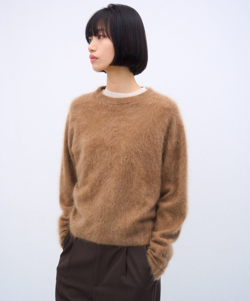 トップス ATON FUR CASHMERE CREWNECK PULLOVER ROYAL CASHMERE FUR | CREW NECK SWEATER – ATON | エイトン