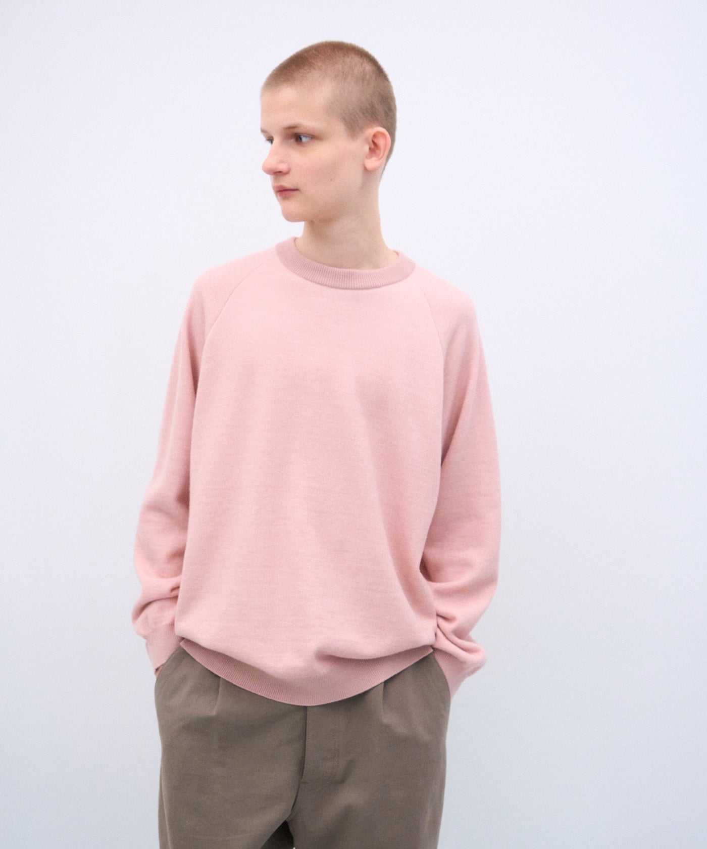 WOOL COTTON TERRY | CREW NECK SWEATER – ATON | エイトン