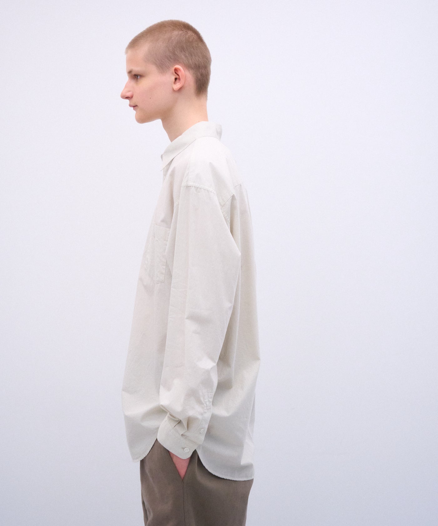 COTTON CASHMERE LAWN | OVERSIZED SHIRT – ATON | エイトン