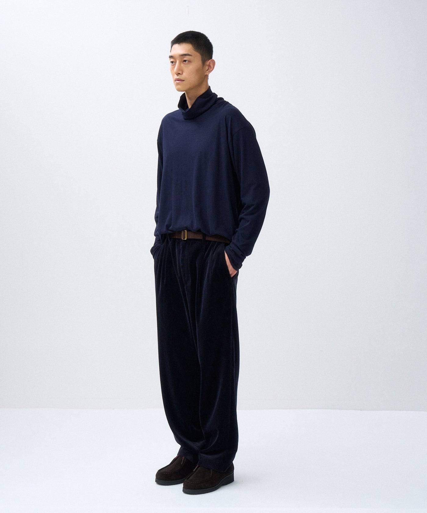 FRESCA | LAYERED TURTLE NECK PULLOVER – ATON | エイトン