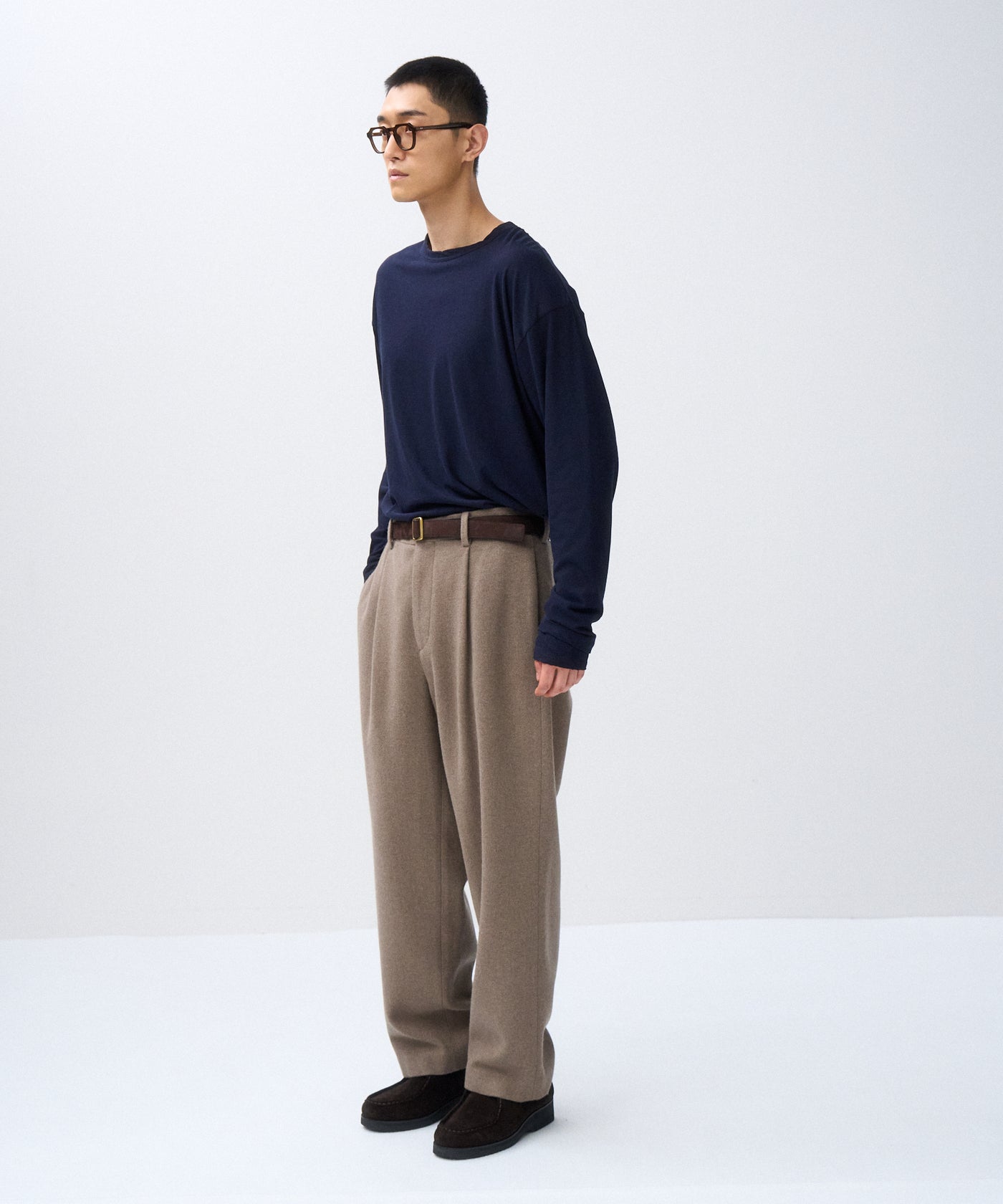 FRESCA | LAYERED CREW NECK PULLOVER – ATON | エイトン