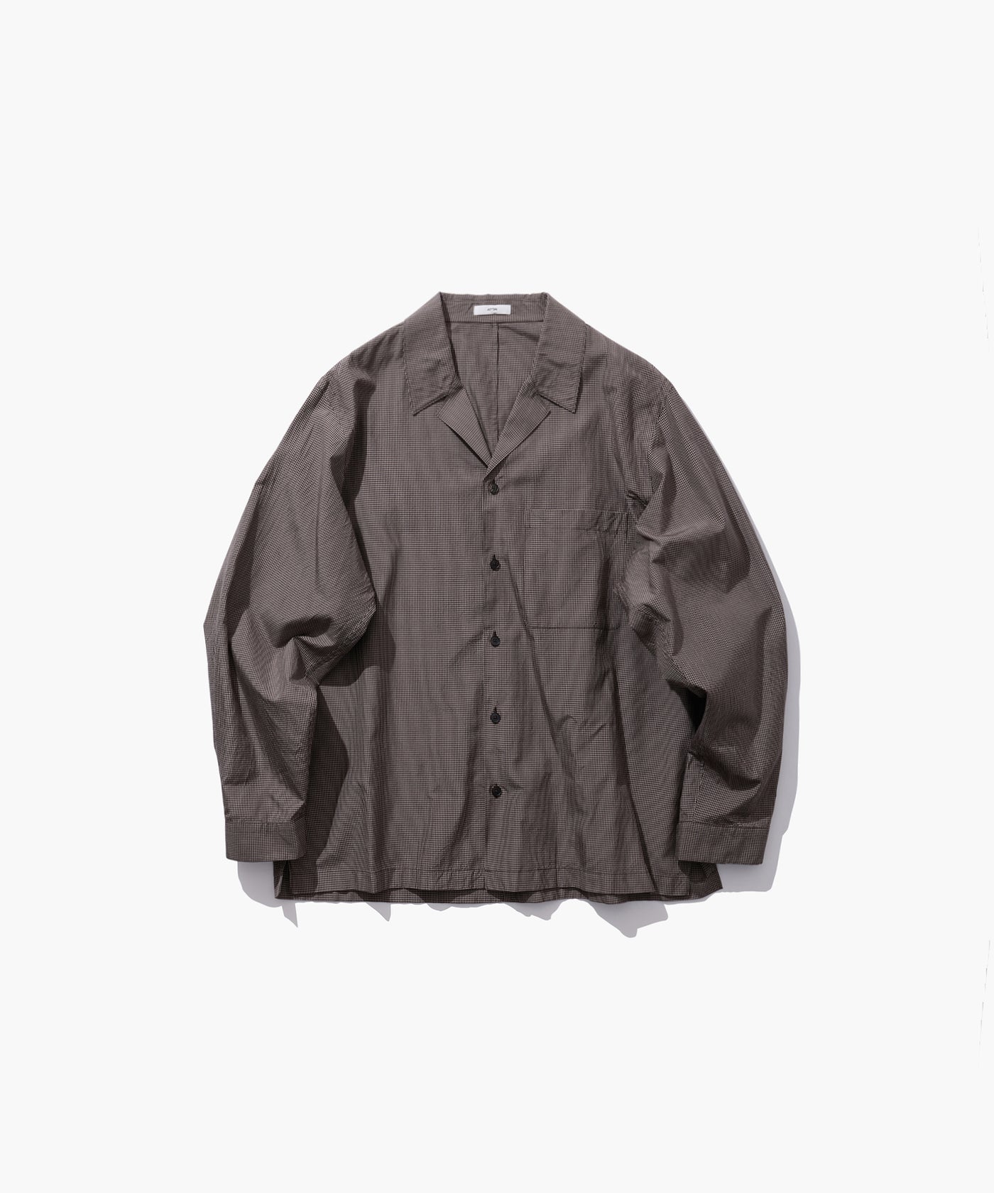 FINE SILK TAFTA | OPEN COLLAR SHIRT – ATON | エイトン