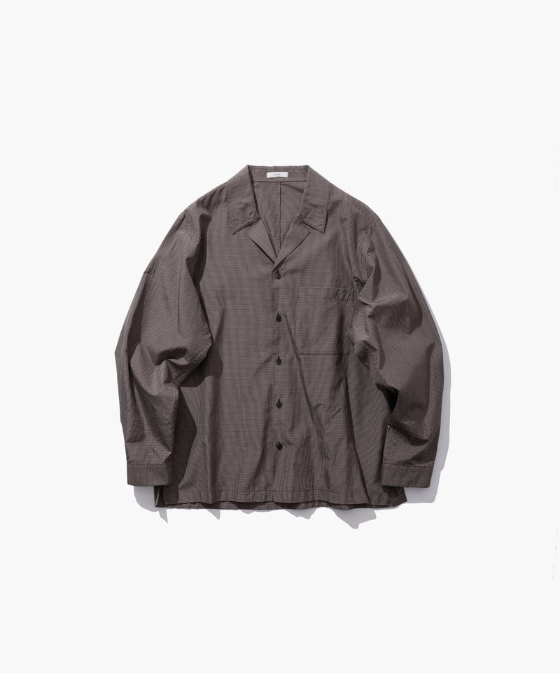 FINE SILK TAFTA | OPEN COLLAR SHIRT – ATON | エイトン FINE SILK TAFTA | OPEN COLLAR SHIRT – ATON | エイトン