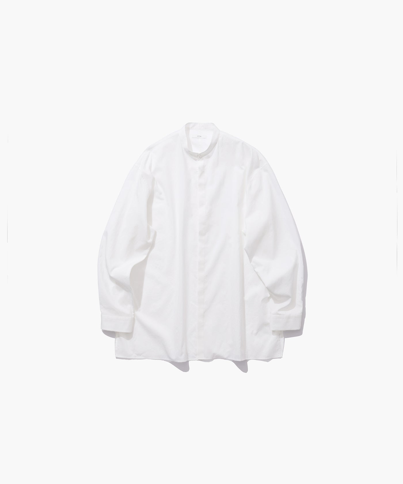 COTTON SILK | STAND COLLAR SHIRT – ATON | エイトン