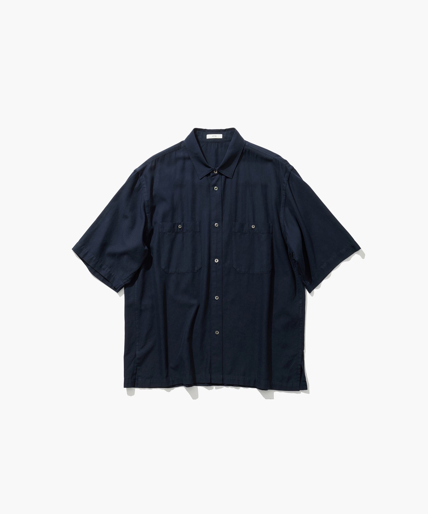 Y*o様 21ss archive Name. halfshirt brown COTTON SILK VIERA | LOOSE FIT HALF SLEEVE SHIRT – ATON | エイトン