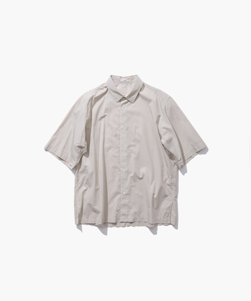 SHRINK COTTON LAWN | OVERSIZED HALF SLEEVE SHIRT – ATON | エイトン