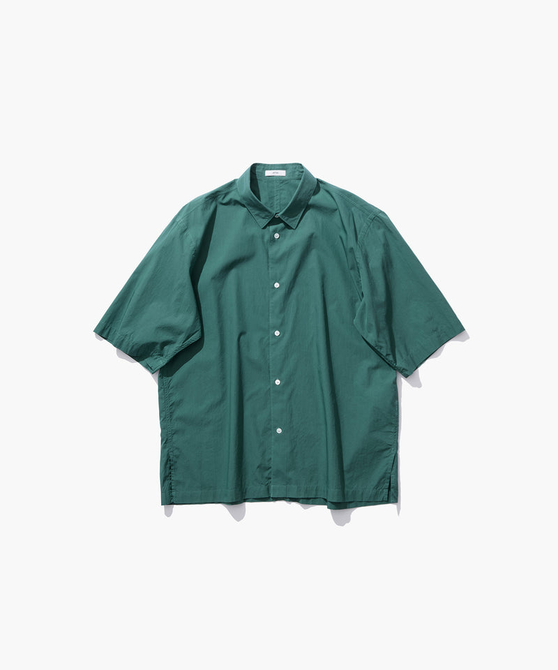 SHRINK COTTON LAWN | OVERSIZED HALF SLEEVE SHIRT – ATON | エイトン