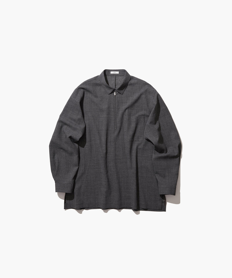TWIST WOOL WASHER | ZIP UP SHIRT