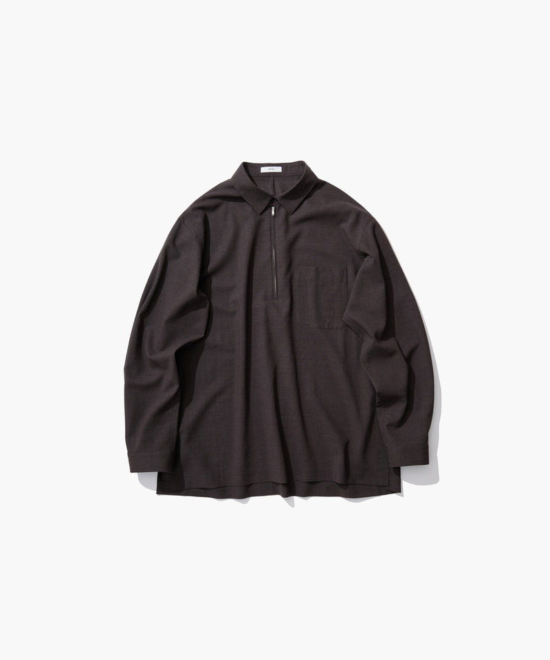 TWIST WOOL WASHER | ZIP UP SHIRT