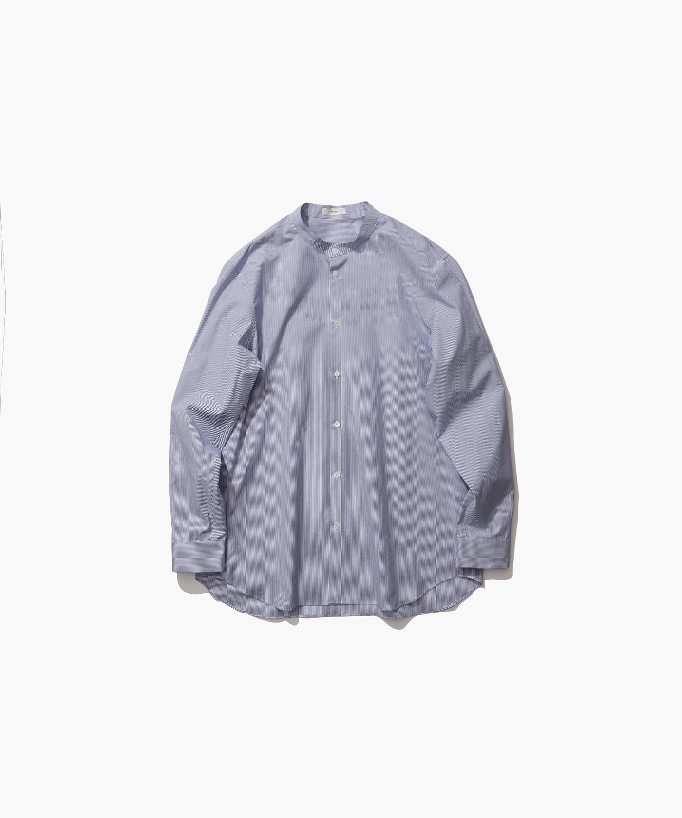 GIZA STRIPE | BAND COLLAR SHIRT – ATON | エイトン