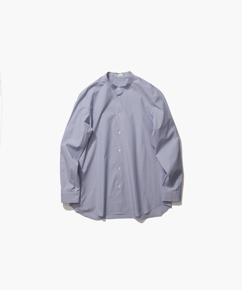 GIZA STRIPE | BAND COLLAR SHIRT