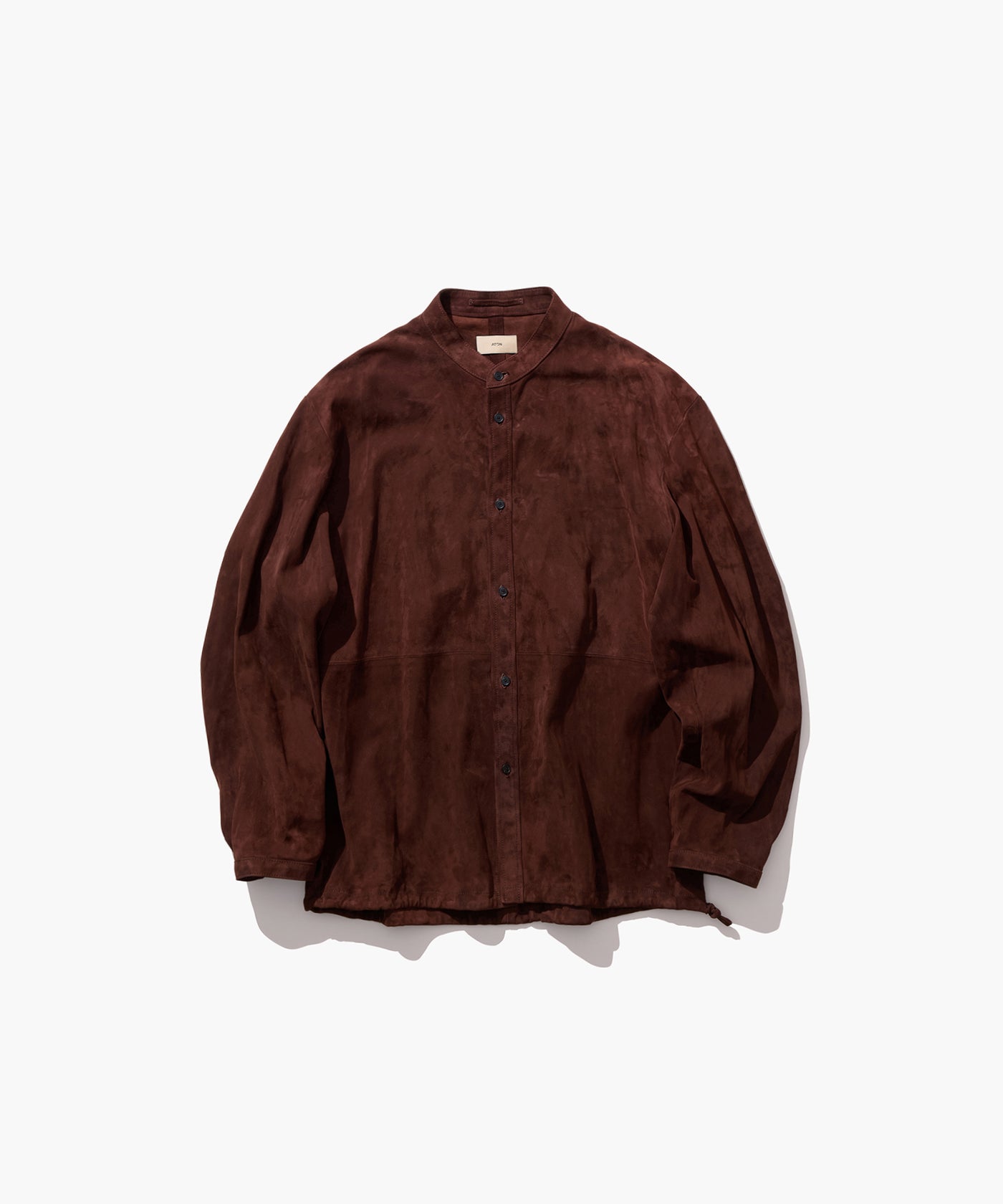 LAMB SUEDE | BAND COLLAR SHIRT – ATON | エイトン