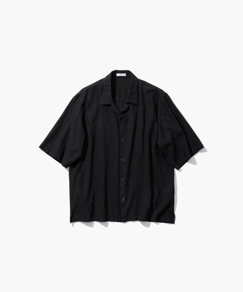 COTTON SILK VIERA | OPENCOLLAR HARF SLEEVE SHIRT – ATON | エイトン