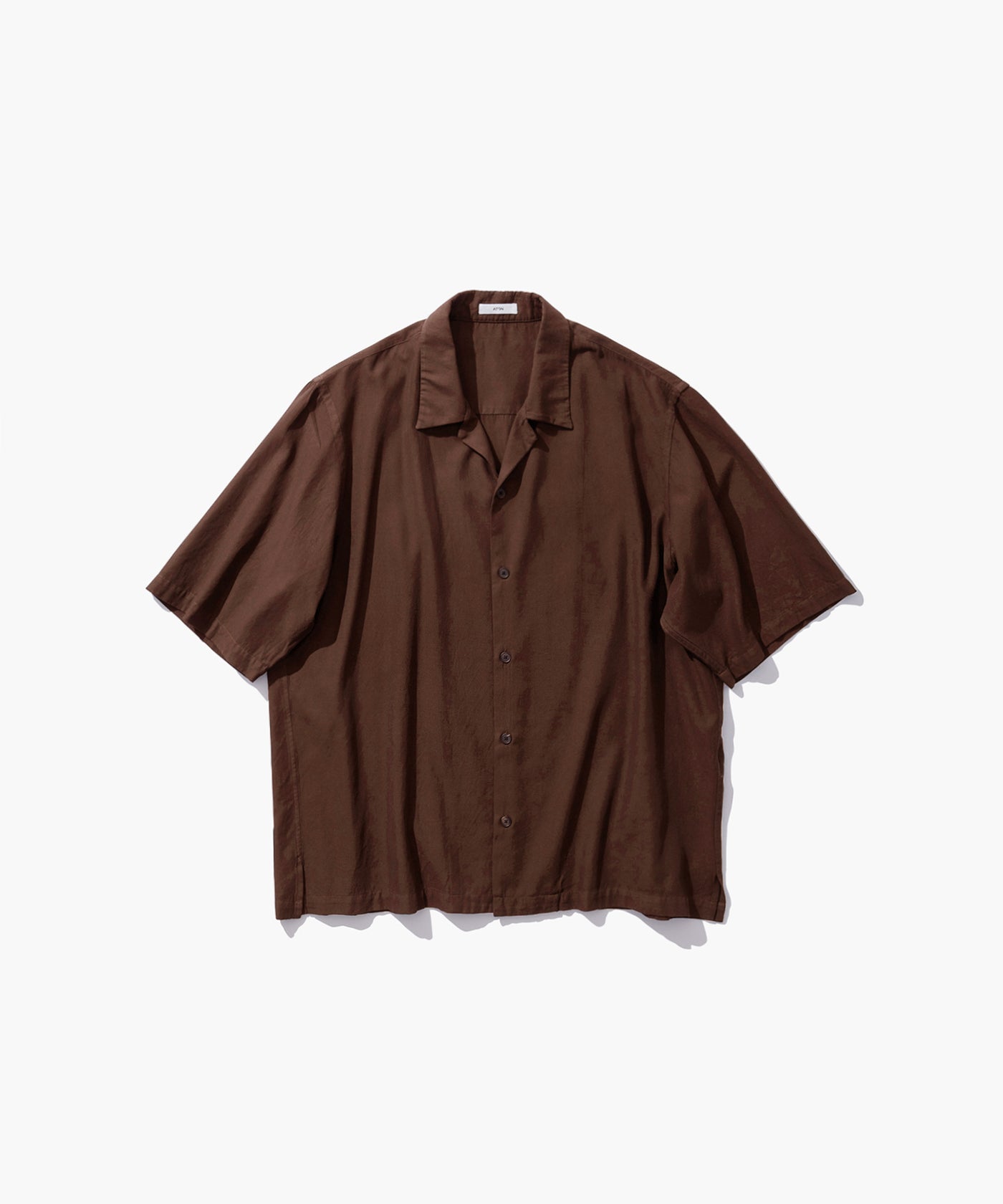 COTTON SILK VIERA | OPENCOLLAR HARF SLEEVE SHIRT – ATON | エイトン