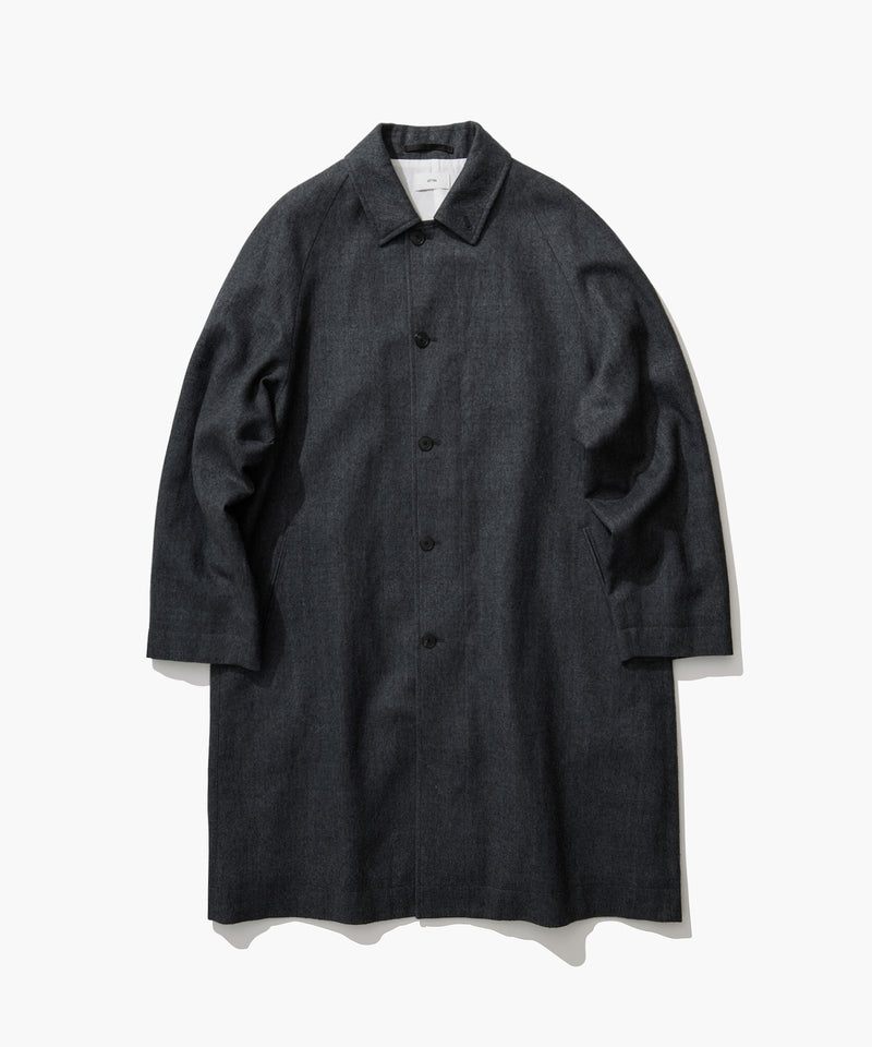 LINEN WOOL TWILL | BALMACAAN COAT