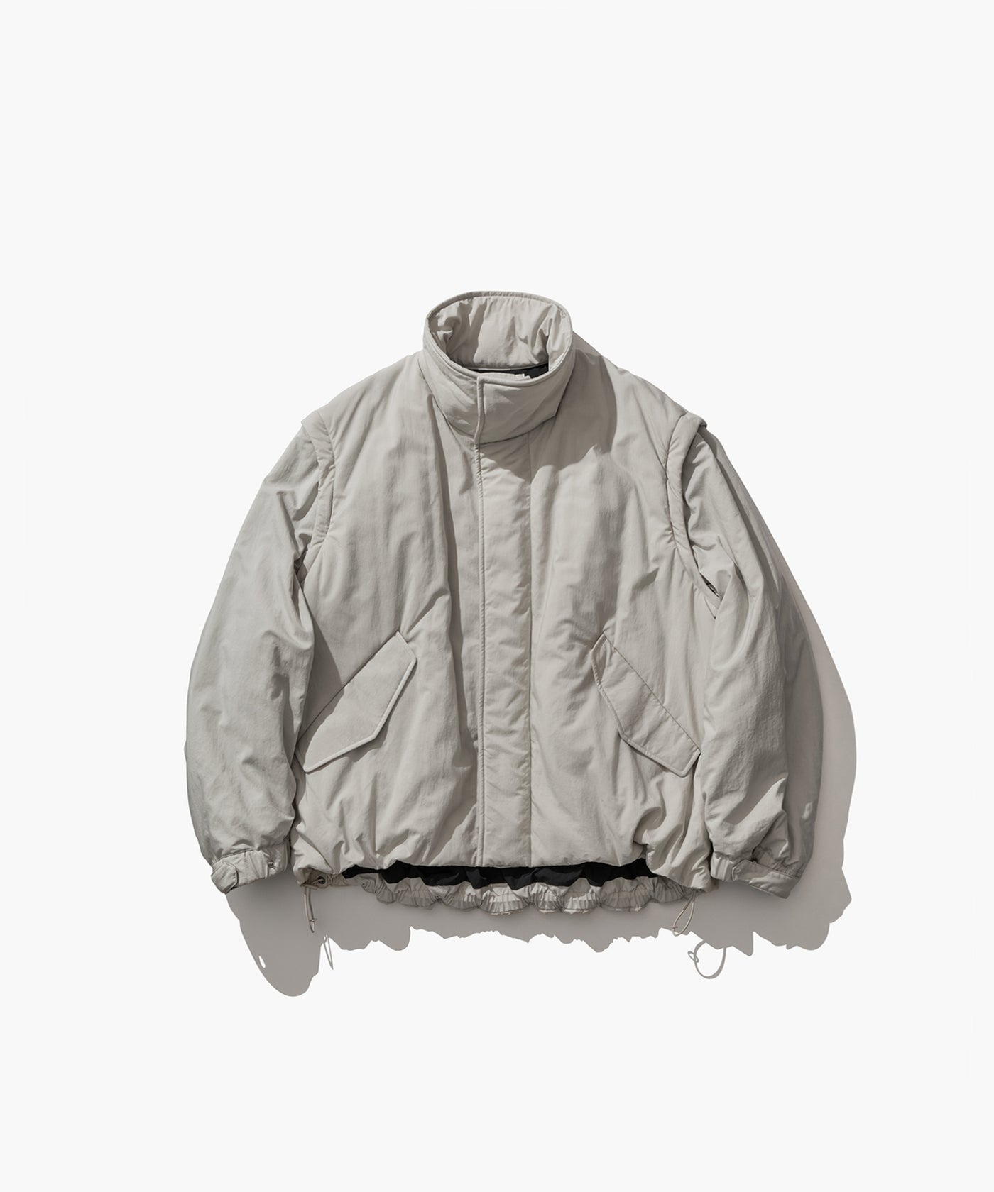 FIBRIL NYLON SATIN | DETACHABLE JACKET – ATON | エイトン